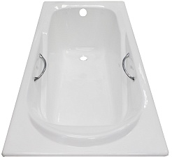 Castalia Чугунная ванна Carina 170x75x42 с ручками – фотография-3